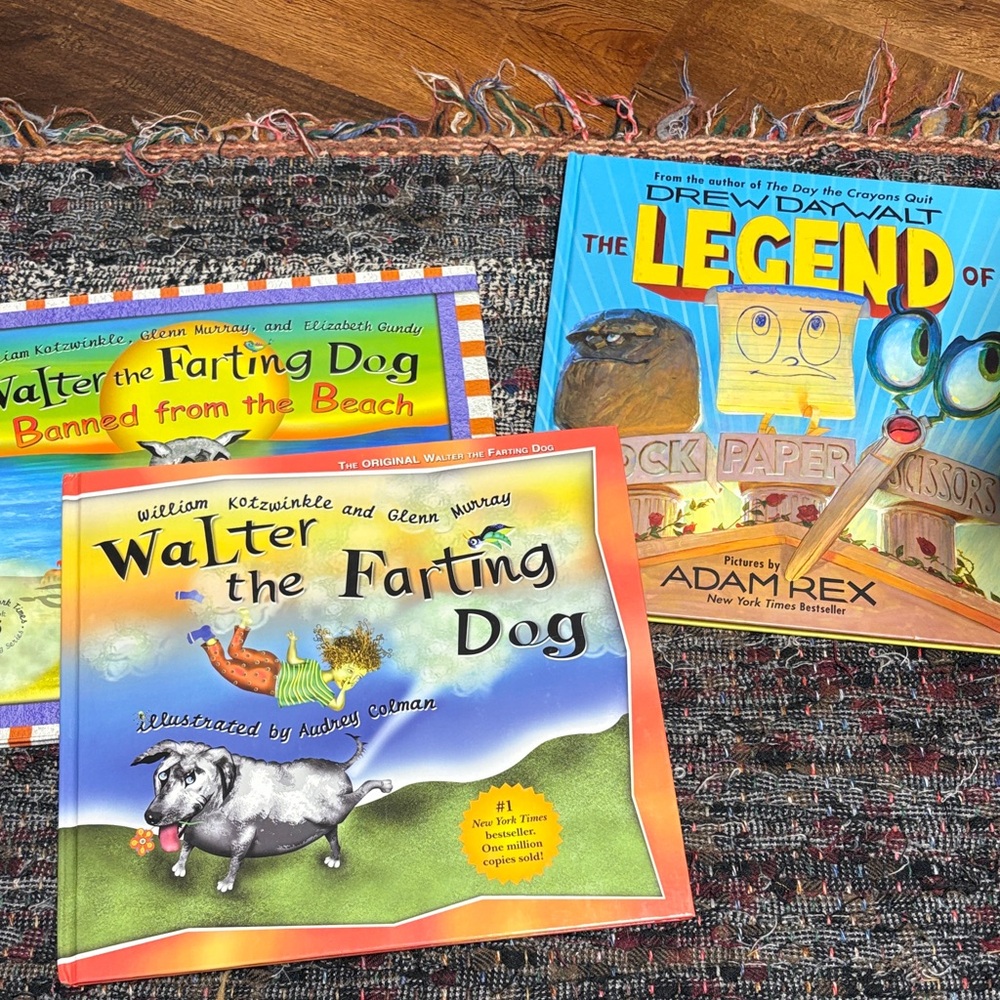 Walter the Farting Dog Book Set and the Legend of Rock Paper Scissors
